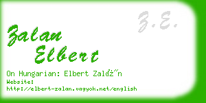 zalan elbert business card